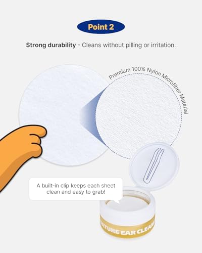 PETHROOM Nature Ear Cleaning Pads – Hypoallergenic Microfiber Pads for Dogs & Cats, Gentle Daily Ear Care that Removes Dirt & Wax Safely, 50 Count - Image 5