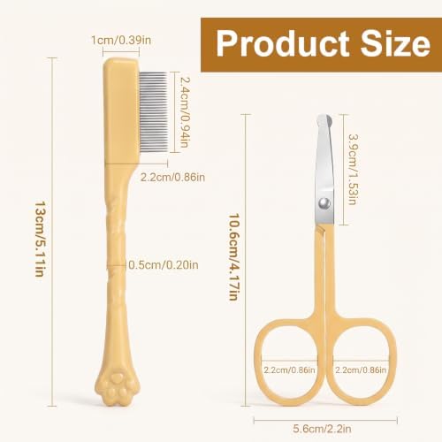 2PCS Dog Combs Dog Eye Comb Set Pet Facial Grooming Comb Tear Stain Remover - Image 2