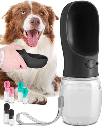 MalsiPree Dog Water Bottle Dispenser - 12 oz Black, Leak-Proof by MalsiPree