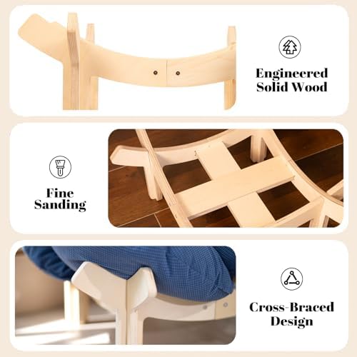 CHEERHOME PETS Elevated Cat Bed for Indoor Cats Couch Sofa Flower - Image 6