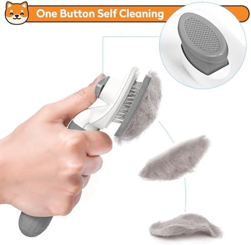 Dog & Cat Brush, Self Cleaning Slicker Brush for Pets Shedding - Image 3