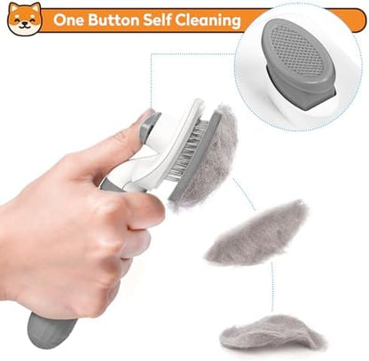 Dog & Cat Brush, Self Cleaning Slicker Brush for Pets Shedding - Image 3
