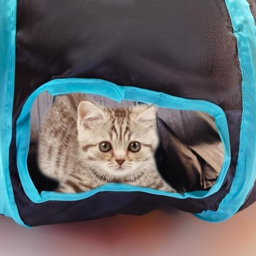 Cat Tunnel, Cat Tunnels for Indoor Cats, S-Shape Foldable Cats Cave - Image 5