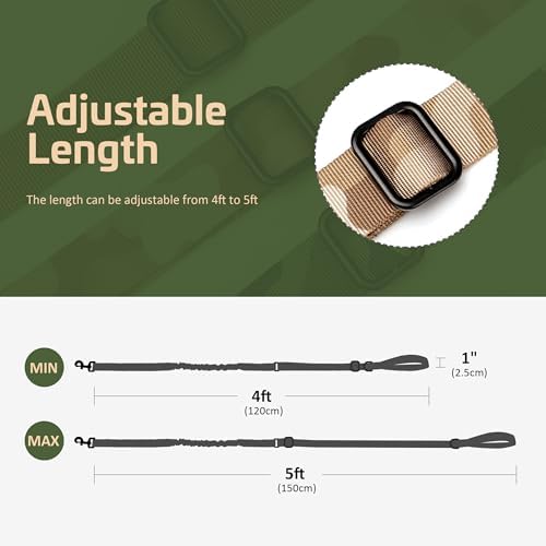 Forestpaw Tactical Dog Leash for Large Dogs, Camo Brown, 4-5FT - Image 7