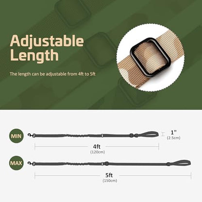 Forestpaw Tactical Dog Leash for Large Dogs, Camo Brown, 4-5FT - Image 7