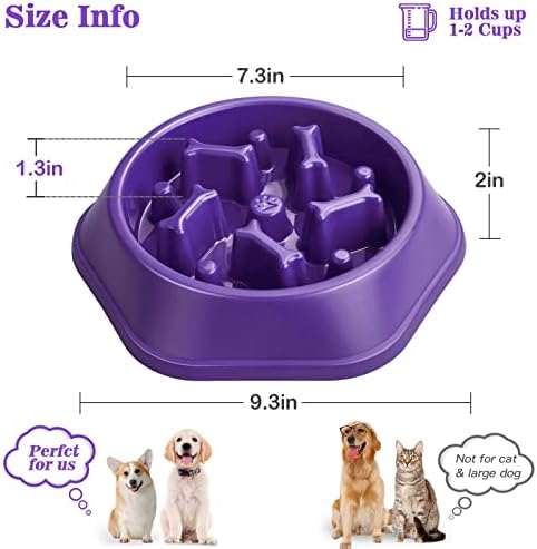 UPSKY Slow Feeder Dog Bowl Anti-Chocking Slower Feeding Pet Puzzle Bowls - Image 2