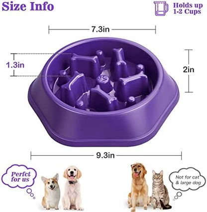 UPSKY Slow Feeder Dog Bowl Anti-Chocking Slower Feeding Pet Puzzle Bowls - Image 2