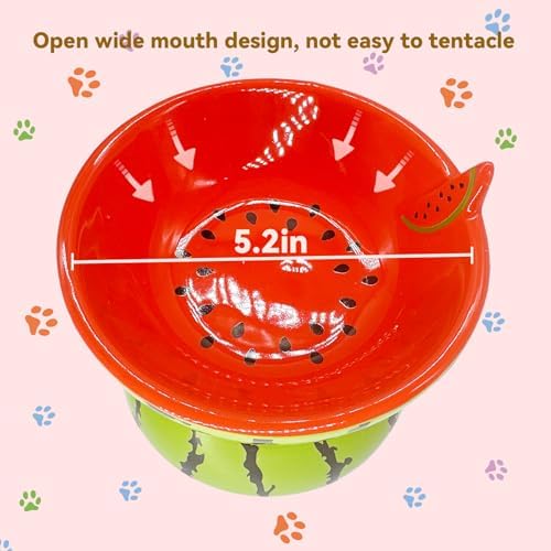 Elevated Cat Bowl Ceramic Raised Cat Food Water Bowls for Indoor Kitten - Image 6