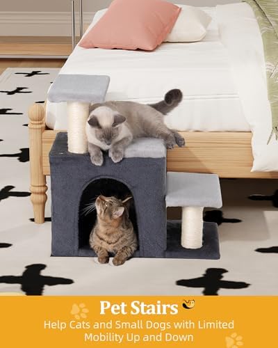 Aechonow 3-in-1 Pet Stairs for Cats, Dog Steps for Small Doggie Rabbits - Image 4