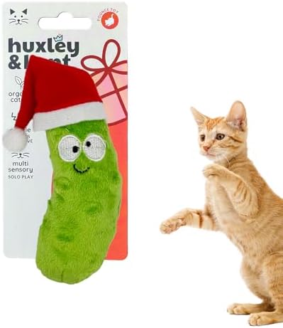 Huxley & Kent Plush Crinkle Catnip Cat Toy, Dilly Claus by HuxleyKent