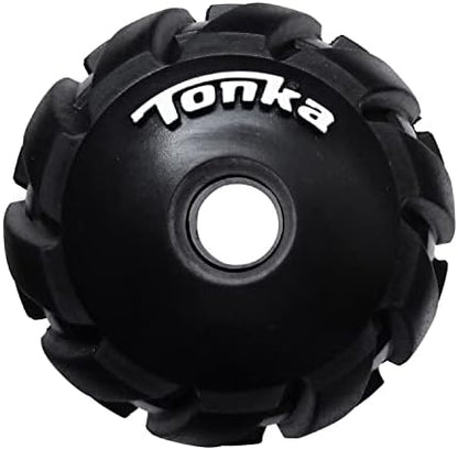 Tonka Mega Tread Ball Treat Holder Dog Toy, Lightweight, Durable and Water Resistant, 3 Inches, for Small/Medium/Large Breeds, Single Unit, Black - Image 3