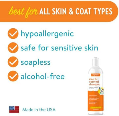 Everyday Aloe & Oatmeal Shampoo – Piña Colada Scent (16oz) | Nourishing Shampoo for Dogs and Cats Rich with Soothing Emollients | Alcohol-Free, Soapless & Tearless - Image 2