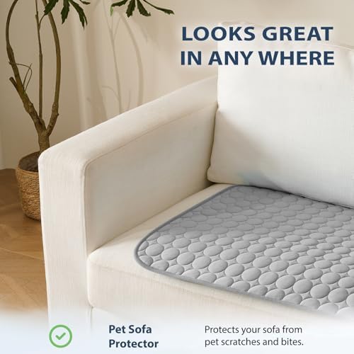 MICROCOSMOS Summer Cooling Mat & Sleeping Pad- Water Absorption Top, Materials Safe, Easy Carry, EZ Clean. Keep Cooling for Pets, Kids and Adults.(Grey, 48" x24") - Image 4