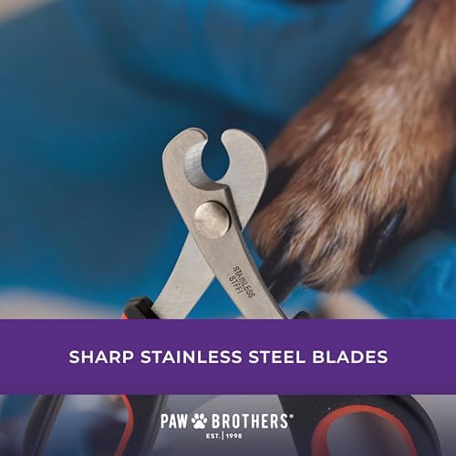 RYAN'S PET SUPPLIES Paw Brothers Small Medium Dog & Cat Nail Clipper Scissor and Trimmer, Easy to use, Toenail Claw, Professional Stainless Steel Blade Grooming Tool for Pets - Image 6