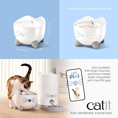 Catit PIXI Cat Drinking Fountain, Running Water Fountain, Pink - Image 6