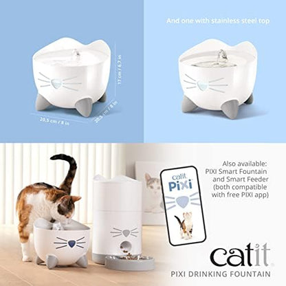 Catit PIXI Cat Drinking Fountain, Running Water Fountain, Pink - Image 6