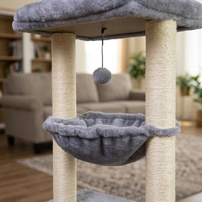 ROYPET Fashion Design 43.3" Cat Trees with Cat Houses,Grey - Image 6