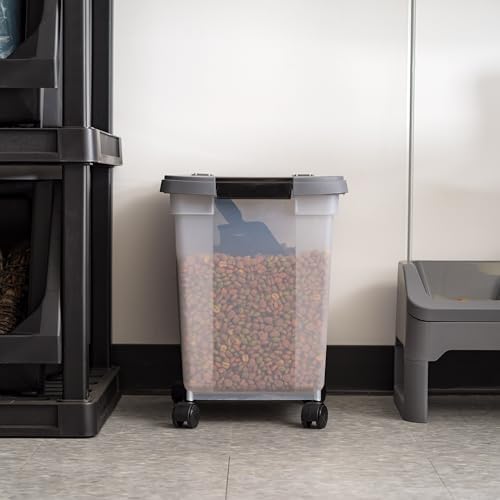 IRIS USA Dog Food Storage Container, Up to 25 lbs, White, Made in USA - Image 3