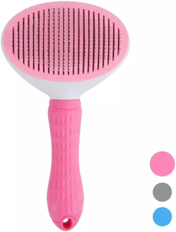 Self-Cleaning Pet Grooming Brush – Stainless Steel Slicker Brush for Dogs, Cats, Rabbits & Small Pets – Ideal for Shedding, Tangles, and Mats – Perfect for Short & Long Hair Breeds by (Pink) - Image 3