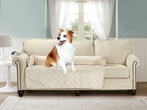 Brilliant Sunshine Beige Natural Velvet Dog Sofa Slipcover, Extra Large by BrilliantSunshine