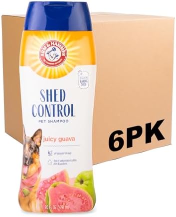 Arm & Hammer Shed Control Dog Shampoo, Juicy Guava Scent, 20 Fl Oz, 6-Pack by ArmHammer