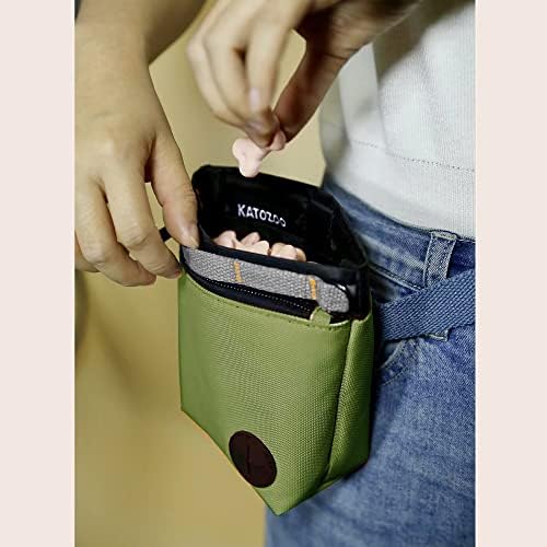 Dog Treat Pouch with Pet Training Clicker, Dog Training Treat Pouch Kit, Magnetic Closure, Hands-Free Training (Green) - Image 3