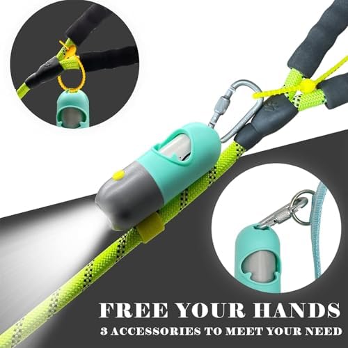 YUCHIYA Dog Poop Bag Holder Dispenser with LED Flashlight(Mint Green) - Image 3