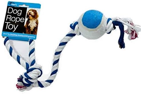 Wondertrail Knotted Rope Dog Toy with Ball Random Colors