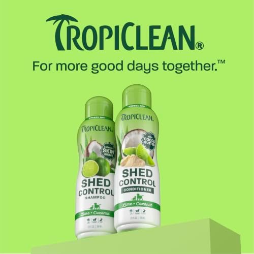 TropiClean Deshedding Dog Shampoo and Conditioner Set, Grooming Bundle for Shedding Control, Puppy Safe, Lime & Coconut Scent, Made in USA, 20 oz. - Image 7
