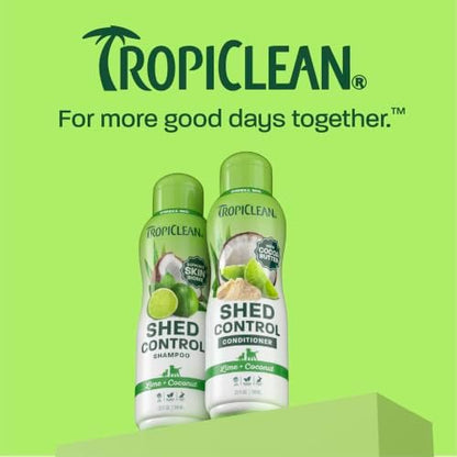 TropiClean Deshedding Dog Shampoo and Conditioner Set, Grooming Bundle for Shedding Control, Puppy Safe, Lime & Coconut Scent, Made in USA, 20 oz. - Image 7