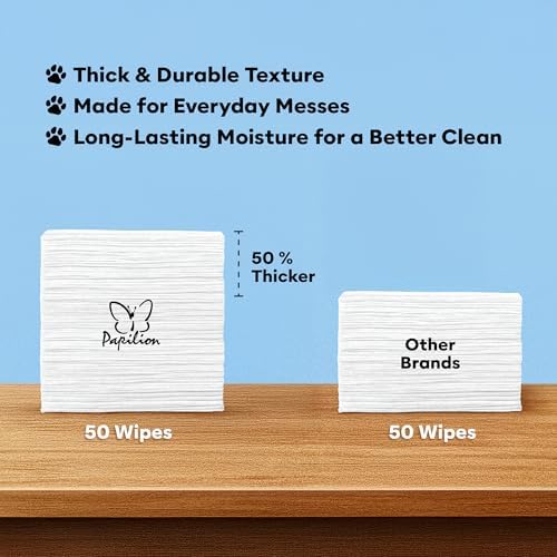Papilion Pet Wipes for Dogs & Cats, Gentle Grooming & Cleaning Wipes, Safe for Paws, Coat & Face for Daily Use, Paraben-Free, Extra Large All-Purpose Wipes, Flip-Top Pack, 300 Count - Image 7