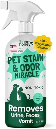 Sunny & Honey Pet Stain and Odor Remover Spray for Carpets, 32floz Mint by SunnyHoney