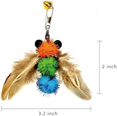 miwoowim 6PCS Bee Feather Cat Wand Refills, Interactive Teaser Replacements - Image 4
