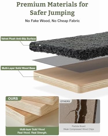 5-in-1 Cat Wall Shelves, Solid Wood Cat Wall Furniture Set for Indoor Cats - Image 6