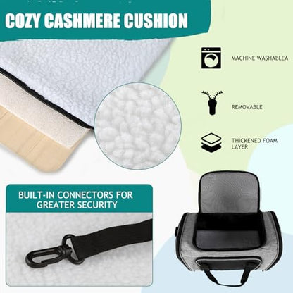 Top tasta Dog Cat Carrier Pet Carriers for Small Medium Large Cats Dogs Carrier Soft Sided Small Puppy Dog Carrier Portable Foldable Airline Approved Dog Cat Travel Carrier Grey Black M - Image 4