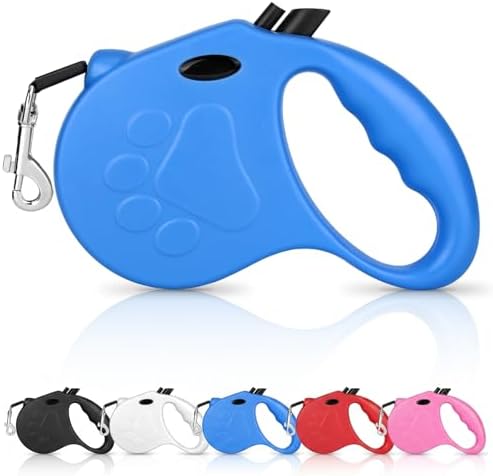 Retractable Dog Leash, 16ft Dog Walking Leash for Small Dogs up to 77lbs, Non-Slip Handle (Blue) by Yanwela