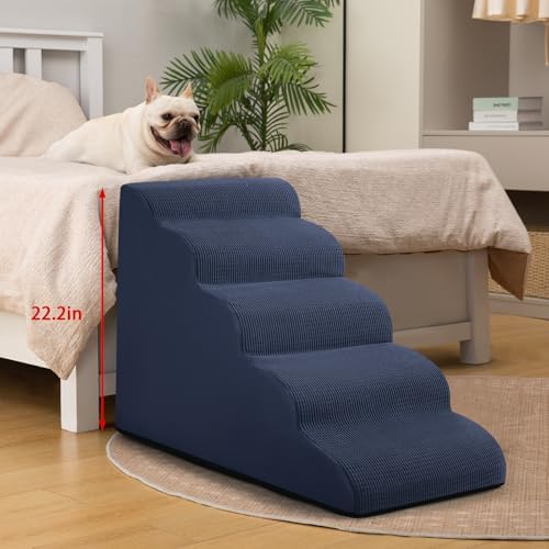 Aodisman Dog Stairs for High Bed,5-Step Pet Ramp for Small Dogs and Cats - Image 6
