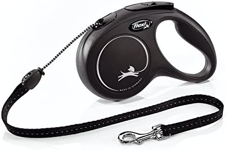 FLEXI® Classic Cord Retractable Dog Leash, Medium, 16 ft - Black by Flexi