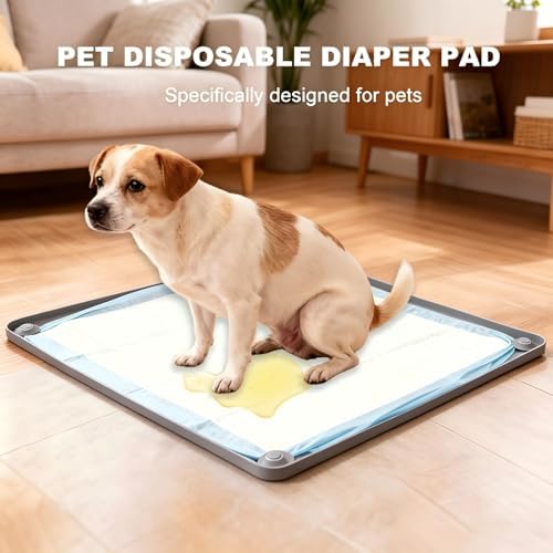 Silicone Pee Pad Holder for Dogs,23 * 23Inch Leak-Proof Mat Holder for Dog Training Pads,Puppy Pee Tray Mat for Floor Protection (23" X 23") - Image 2