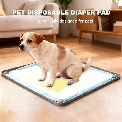 Silicone Pee Pad Holder for Dogs,23 * 23Inch Leak-Proof Mat Holder for Dog Training Pads,Puppy Pee Tray Mat for Floor Protection (23" X 23") - Image 2