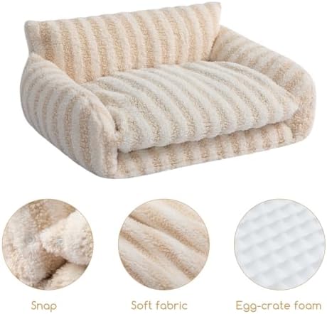 Hollypet Cat Bed Small Dog Orthopedic Couch Beds for Pets up to 13 lbs - Image 5