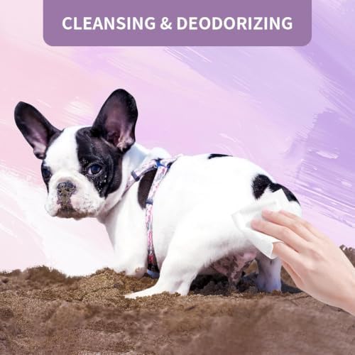 IMMHABI 600 Count Lick-Safe Dog Wipes, Lavender Plant-Based Hypoallergenic Dog Wipes for Paws, Butt, and Anal Gland Care, Cleansing & Deodorizing for Puppies - Image 3