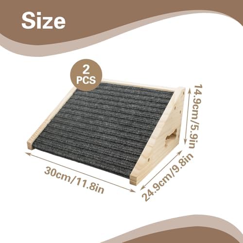 Dog Ramp for Stairs, Wooden Low-Angled Pet Ramps (2 Pack) - Image 2