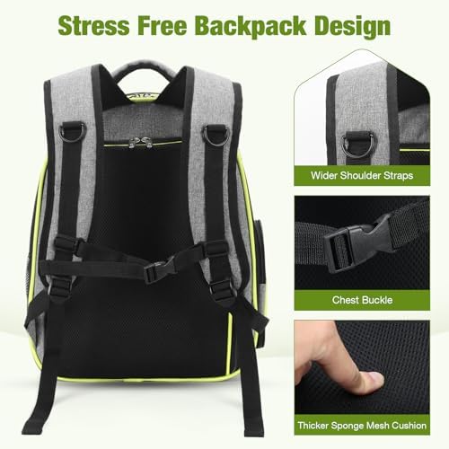 Lekereise Cat Bubble Backpack Carrier - Expandable Large Space Cat Backpack for Kitty Small Dog up to 18lbs, Transparent Pet Carrier for Travel, Hiking Gray - Image 4