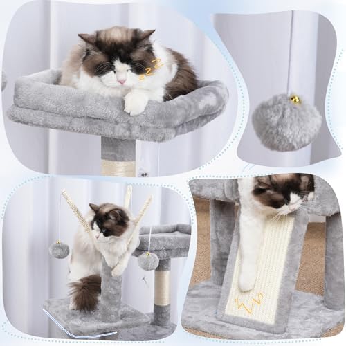 Hey-brother Cat Tree Tower with Removable Toys, Scratching Posts, MPJ008SW - Image 6