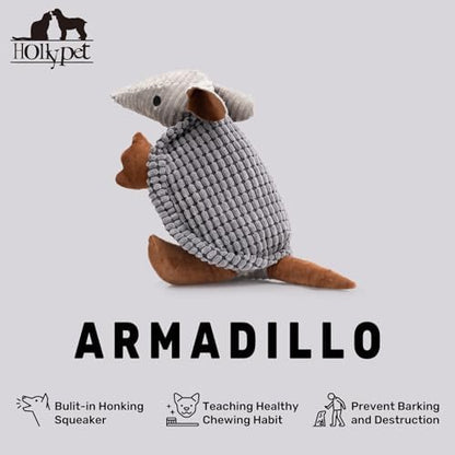 Hollypet Armadillo Squeaky Dog Toys for Medium Large Dogs, 10" - Image 4