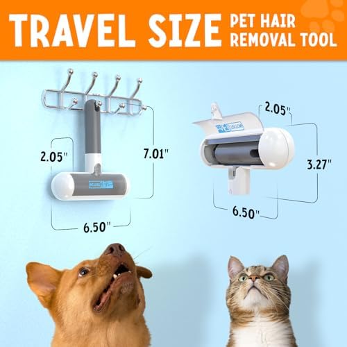 Triton Pet Hair Removal Tool w/Fur Trapping Compartment, Gray/White - Image 3