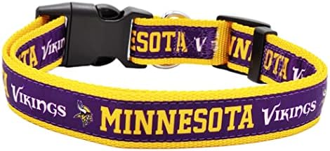 Pets First NFL Minnesota Vikings Licensed PET COLLAR, Extra Large - Heavy-Duty, Strong, and Durable Dog Collar. Available in 31 Football Teams and 4 Sizes - Image 2