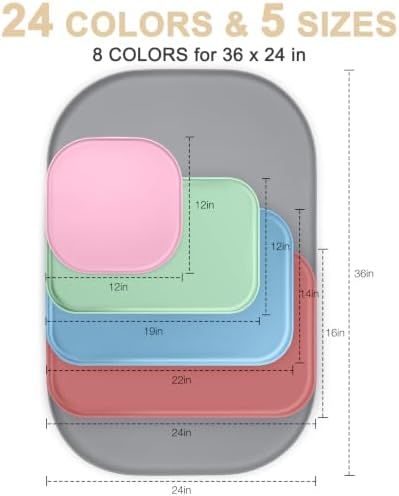 SMILOOL Waterproof Silicone Pet Food Mat with Raised Edge for Dog & Cat - Image 2