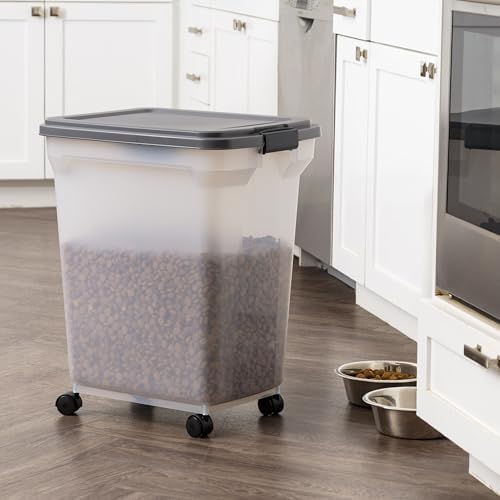 IRIS USA Dog Food Storage Container, Up to 58 lbs, Dark Gray, Made in USA - Image 4